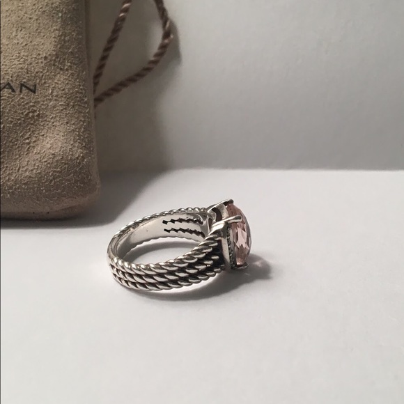 David Yurman morganite petite Wheaton ring 6.5 - Picture 2 of 7